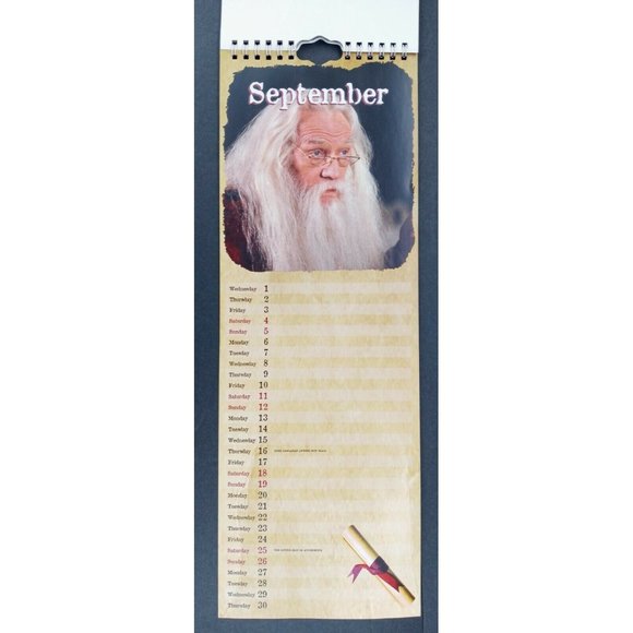 Harry Potter Long 2004 Wall Calendar From UK Vintage 16.5" x 6" Danilo Pictures - Picture 3 of 9